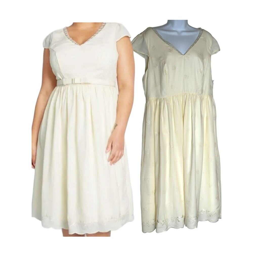 NWT ModCloth Beautiful Union Embroidered Midi Wedding Special Occasion Dress 16